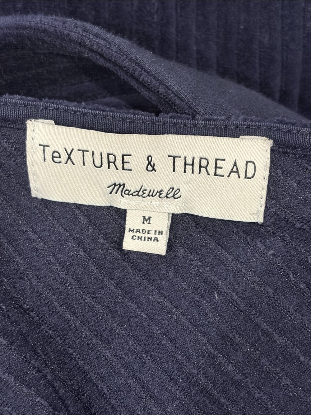 Madewell Texture & Thread Navy Corduroy Jumpsuit | Size Medium - Picture 4 of 6
